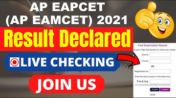 AP EAPCET / AP EAMCET 2021 Result (Declared) - Check AP EAPCET 2021 Result Here