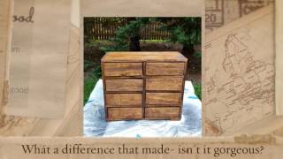 DIY Library Card Catalog from a Painted Chest of Drawers by Sadie Seasongoods