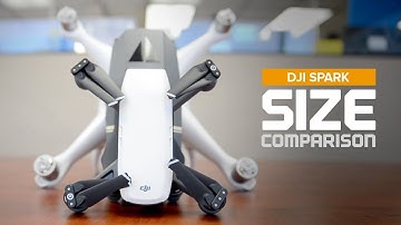 DJI Spark, Mavic and Phantom - Size Comparison