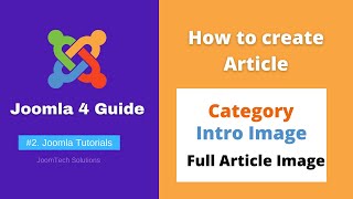 #2 | How to create article in Joomla4 | Joomla4 Tutorials for beginners