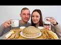 МУКБАНГ БЛИНЫ НУТЕЛЛА СГУЩЕНКА ответы на вопросы | MUKBANG PANCAKES NUTELLA CONDENSED MILK