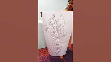 Krishna janmashtami drawing easy | Krishna drawing #viral #shorts #krishna #janmashtami #video
