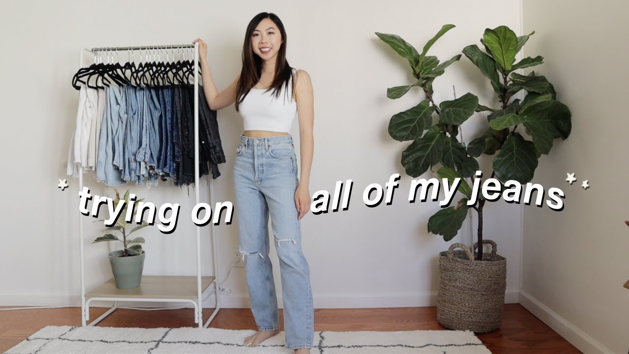 trying on 8 pairs of ZARA jeans *dupes for my favorite Levi's! - YouTube