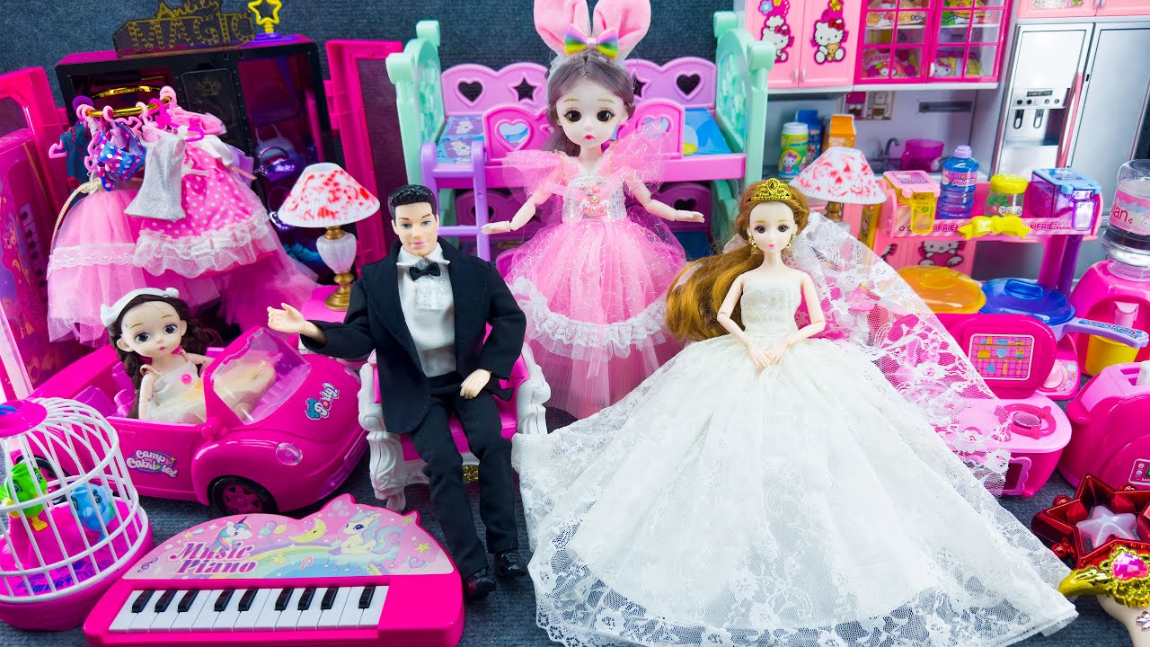 22 Minutes Satisfying With Unboxing Princess Furniture PlaySet, Barbie Baby Doll Toys Review