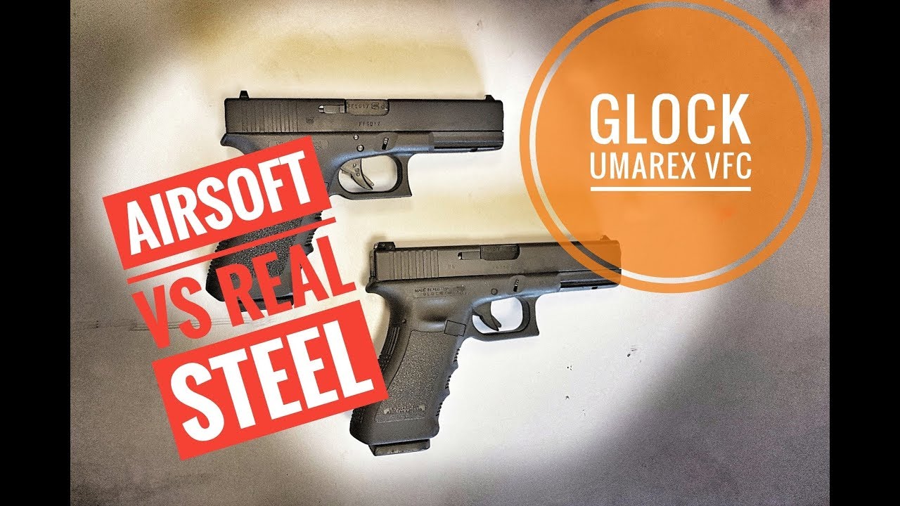 Glock Airsoft vs Real Steel YouTube