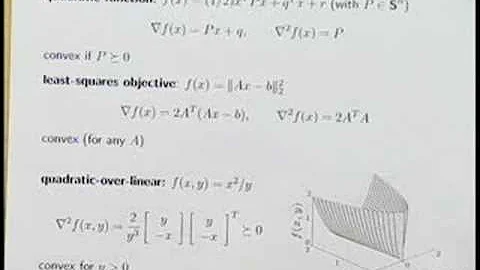 Lecture 3 | Convex Optimization I (Stanford)