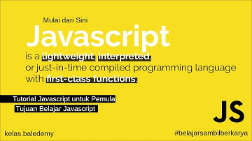 Tutorial Javascript untuk Pemula - #3 Tujuan Belajar Javascript