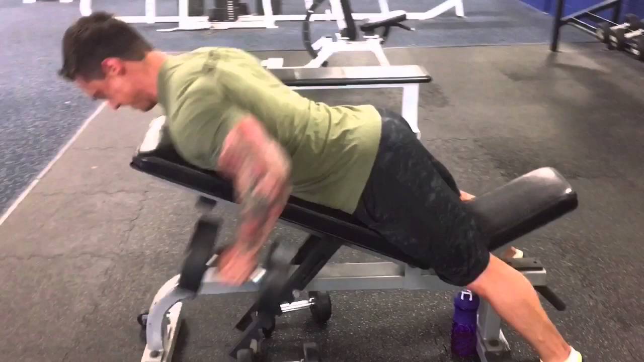 Incline Bench Dumbbell Rows