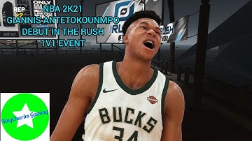 NBA 2K21 Giannis Antetokounmpo debut in the Rush 1v1 Event