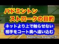 【バドミントン】【Badminton】【ストローク】練習の目的は？ネットより上で触らせない！前から相手をコート奥へ追い込む！