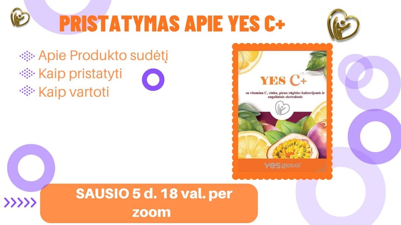 YES GLOBAL PROBIO C PRISTATYMAS