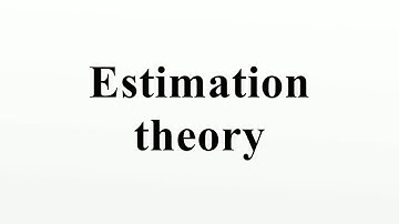 Estimation theory