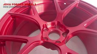 Red brushed finish wheels from China rim manufacturer