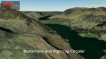 Buttemere and High Crag Circular ∆ hiking trails ∆ 3d-trail.com/england/