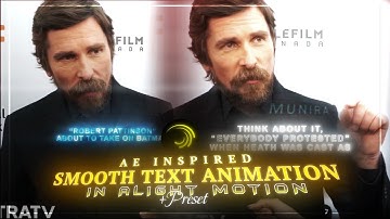 Ae inspired text animation like @Matt_Editx in alight motion | (+Preset)