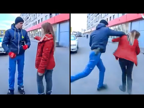 Видео: КОГДА МУЖИК БЬЁТ В ОТВЕТ! А ЖЕНЩИНА НЕ ДЕРЖИТ УДАР