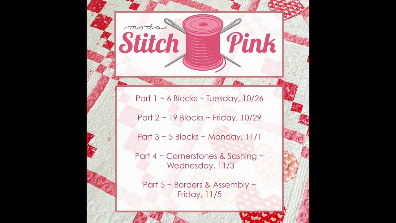 Stitch Pink Sew Along Update YouTube