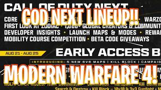 new COD NEXT LINE UP HAS BEEN RELEASED!