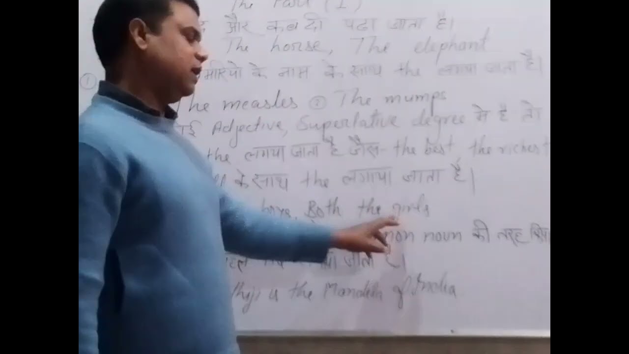 Basic Grammar, Use of Articles - "The" Part.1