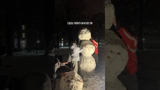 You’re never too old to make a snowman 🥹💙🤍 #pennstate #collegelife #snowman