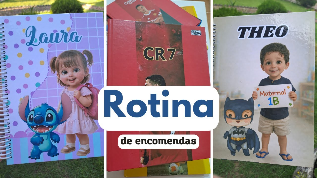 Rotina de encomenda | Como personalizo caderno brochura |