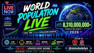 🌎World Population 2026 Live | Est. Realtime Count