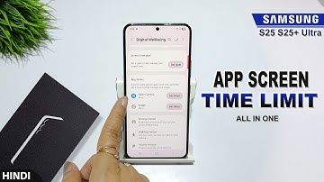 How to Set app timer samsung galaxy s25 edge 5g | Samsung s25 plus me screen time kaise set kare