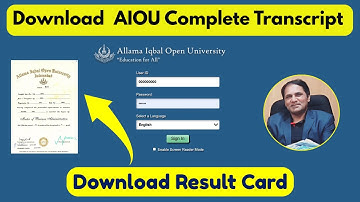 aiou how to download transcript | aiou complete result card | aiou transcript