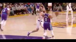Russell Westbrook Throws A Full Court Pass To Malik Monk For A Three