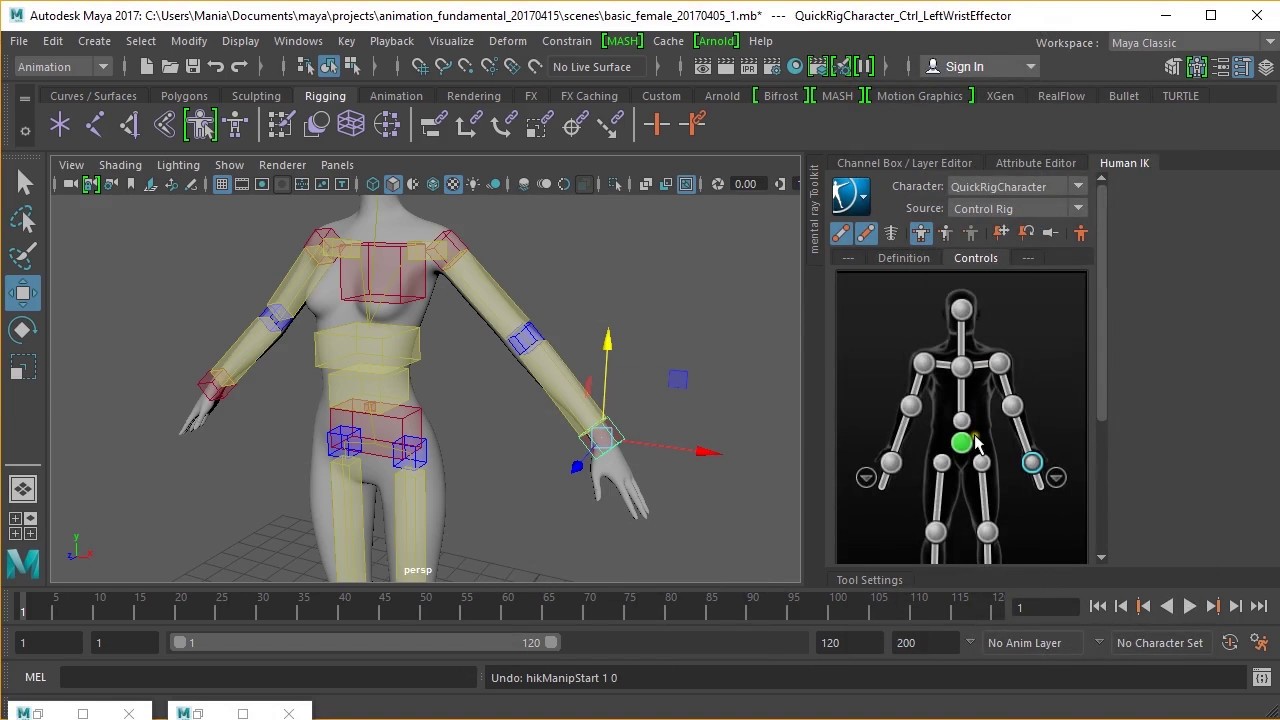 Maya TUTORIAL 14/4 - magyar - Quick Rig - YouTube