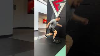 Front foot elevated split jumps