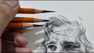 Messy Freehand Drawing/ Sketching Practice✏️ Pencil Portrait Tutorial LIVE