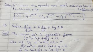 Information Rules for finding Complementary Function | Case#1 | Differential Equations of Higher Order Update