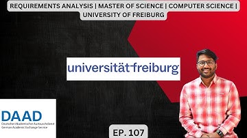 REQUIREMENTS ANALYSIS | MASTER OF SCIENCE | COMPUTER SCIENCE | UNIVERSITY OF FREIBURG | EP.107
