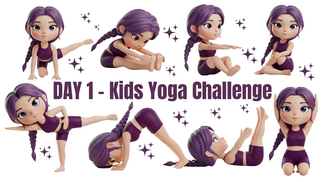 Day 1: Wake Up & Move | Kids Yoga Challenge | Fun Yoga for Kids - YouTube