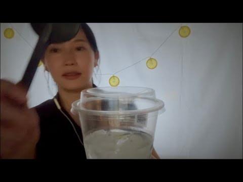 ASMR カップ🥤と目の検査👀  ロールプレイ