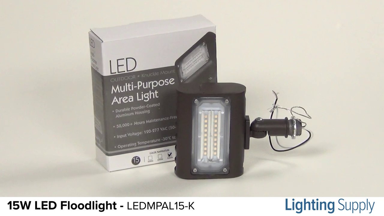 Best Lighting Products 15W LED Floodlight (LEDMPAL15K) YouTube