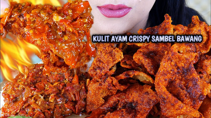 ASMR KULIT AYAM CRISPY PAKE SAMBEL BAWANG MERCON | EATING SOUNDS