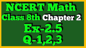 Q 1,2,3-Ex 2.5-linear Equation in One Variable-NCERT Maths Class 8th-Chapter2