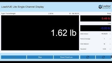 LoadVUE Lite Software for USB and BLE Load Cells