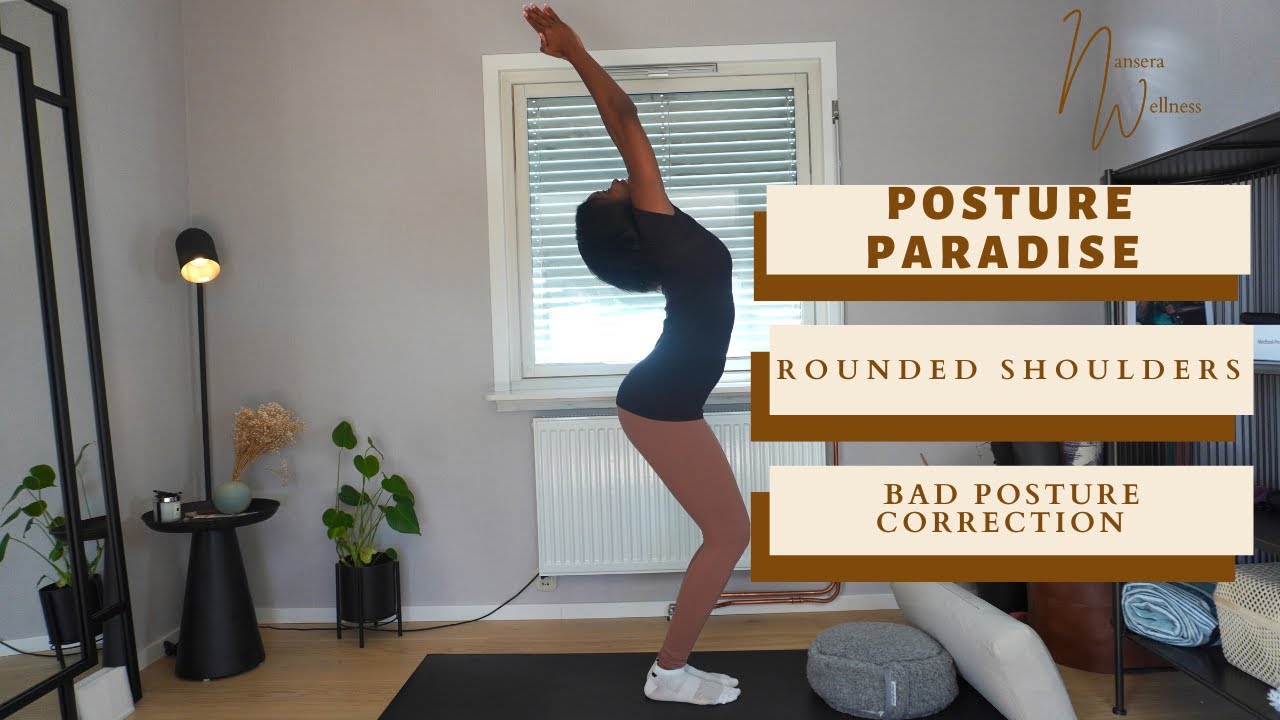 5 MINUTE ROUTINE TO CORRECT BAD POSTURE ROUNDED SHOULDERS || BEGINNERS POSTURE CORRECTION YOGA FLOW