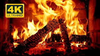 🔥 Cozy Fireplace 4K UHD! Fireplace with Crackling Fire Sounds. Christmas Fireplace 2023