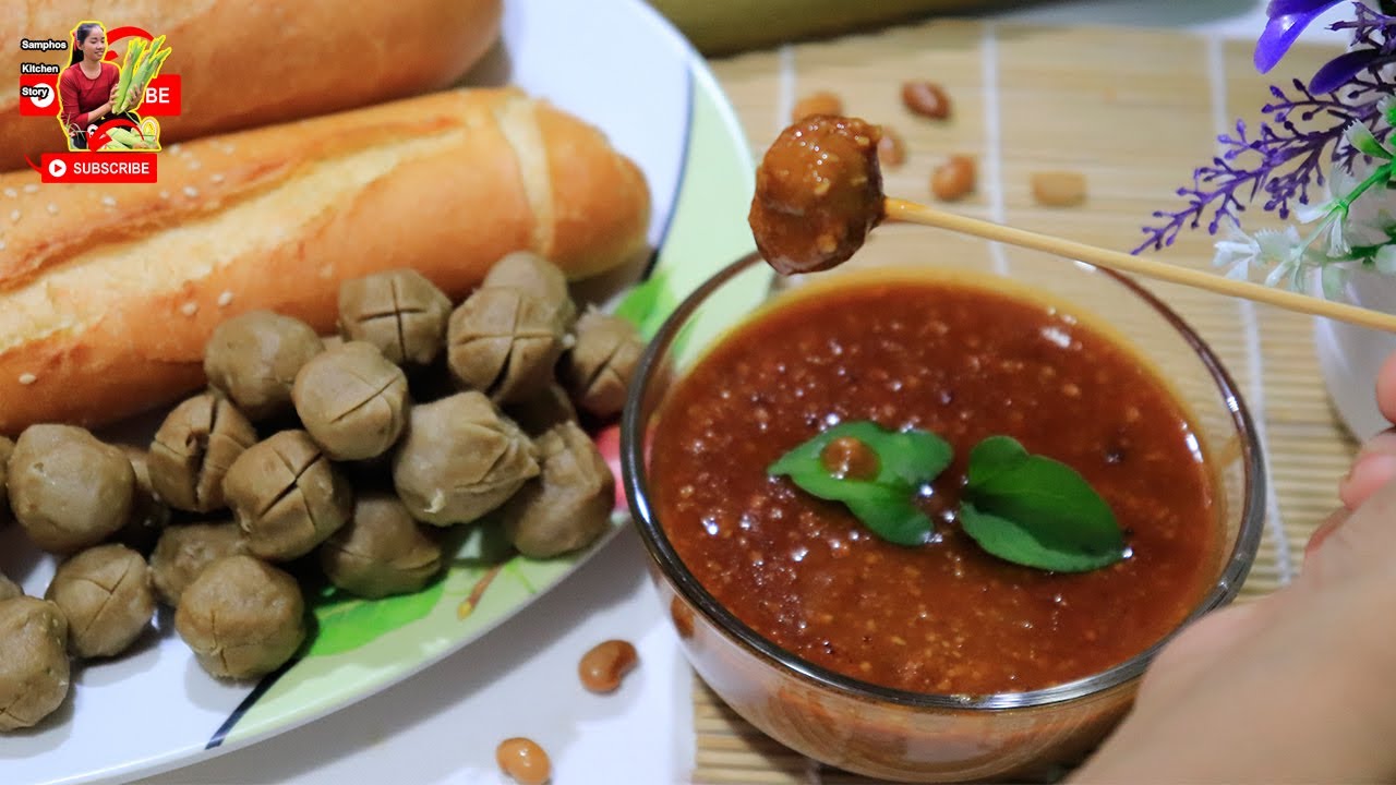 ទឹកសៀងជ្រលក់ប្រហិត Meatball Dipping Sauce Recipe Khmer Recipe YouTube