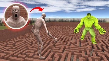 GIANT SCP-096 Vs HULK IN MAZE??? In Garry