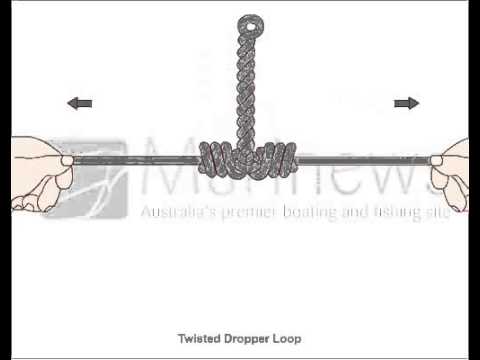 How to Tie Twisted Dropper Loop Knot - YouTube