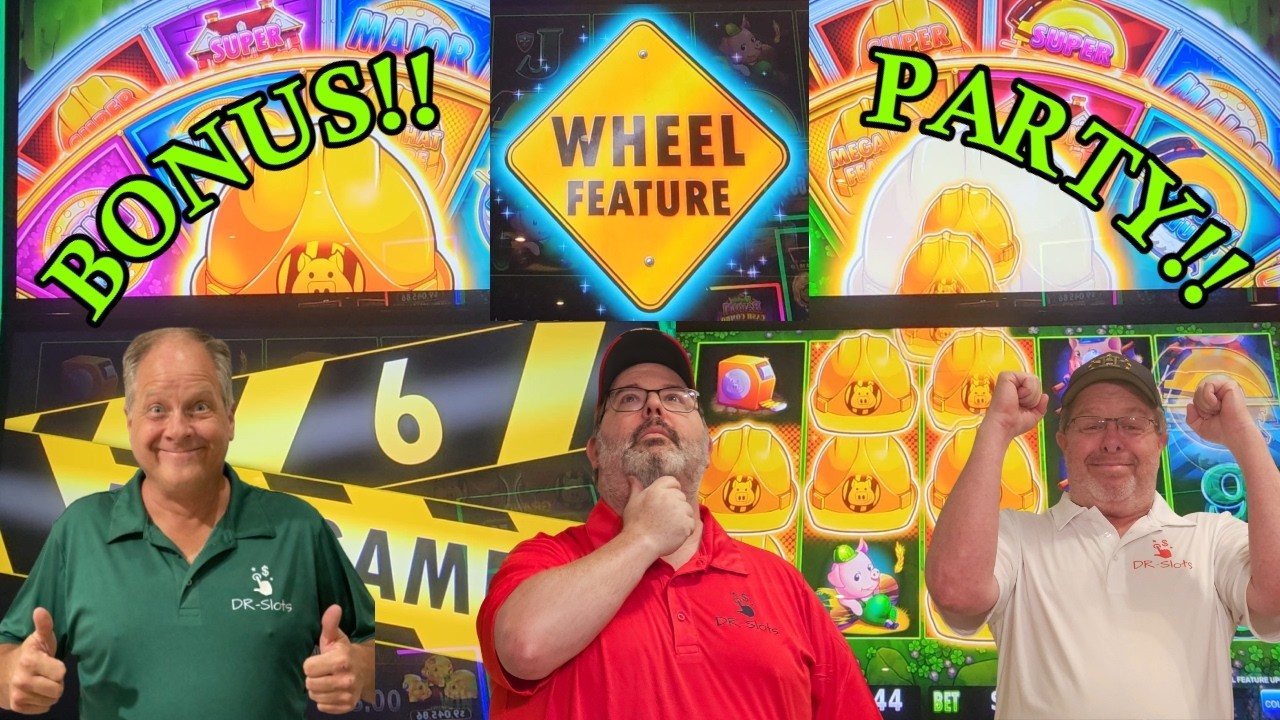 Huff N’ Even More Puff Hard Hat Slot Bonuses Party at Coushatta!