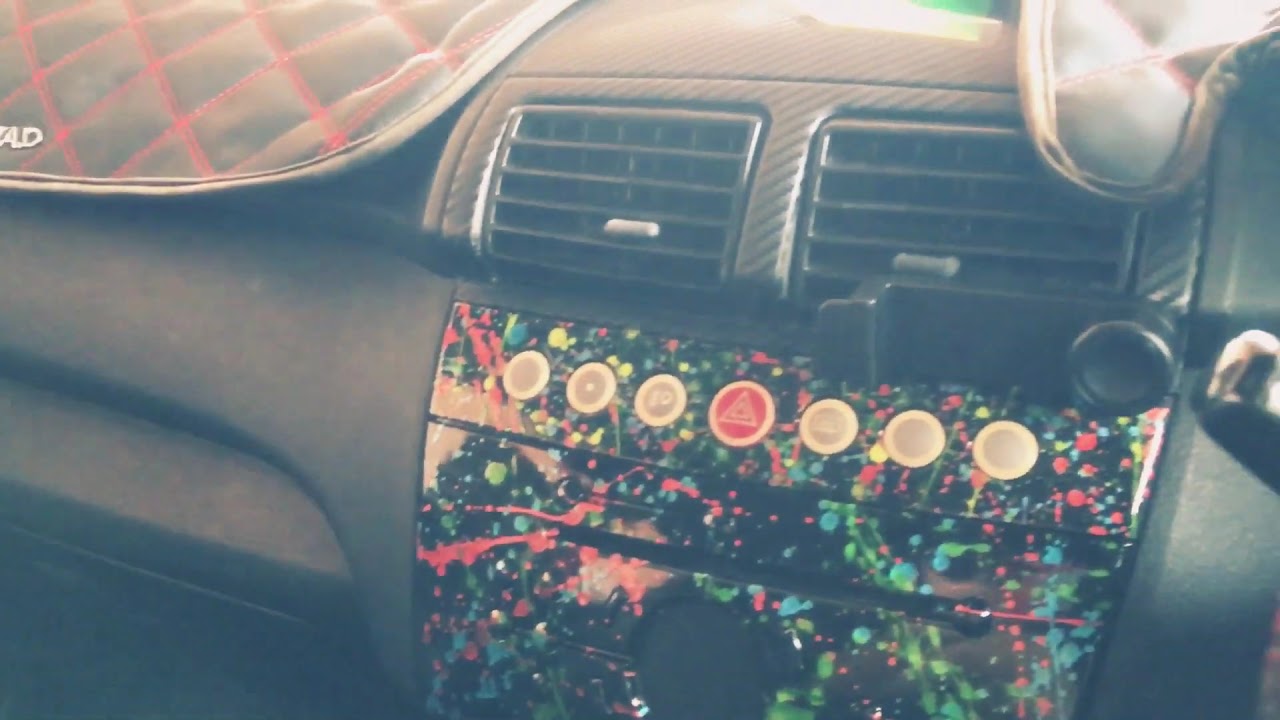 Splatter paint interior car(proton persona 1.6) - YouTube