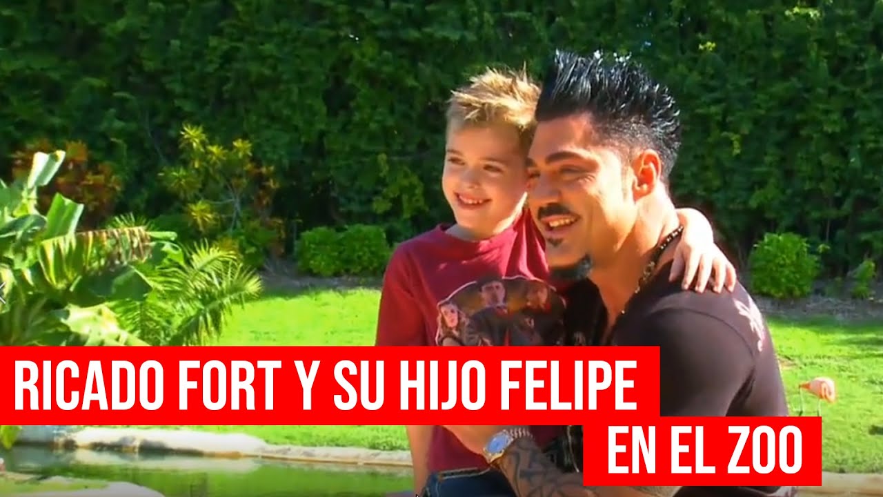 Ricardo Fort - En Zoo con su hijo Felipe