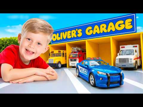 Oliver's Magic Garage! Toy Cars Come Alive