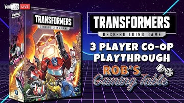 Transformers Deck-Building Game Playthrough (3P Co-op)